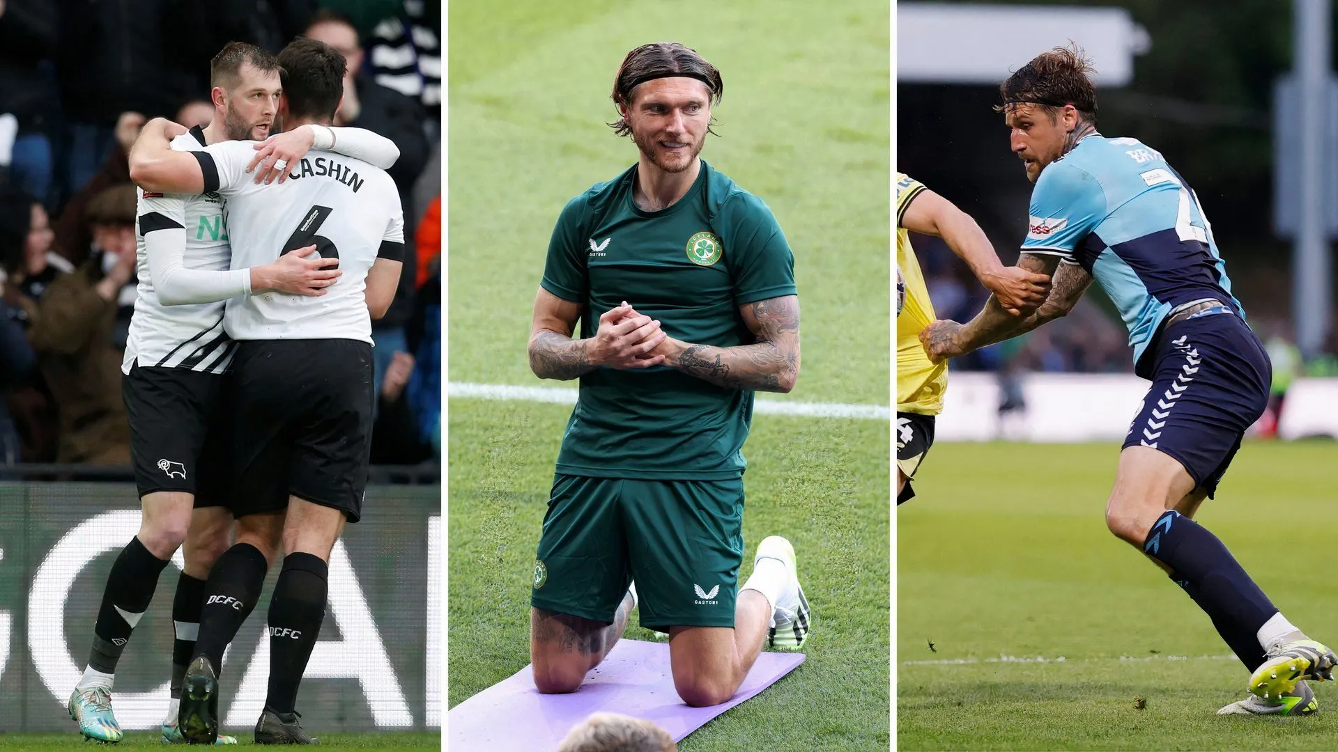 Ba cầu thủ Tom Barkhuizen, Jeff Hendrick và Sonny Bradley nằm trong danh sách rời Derby County
