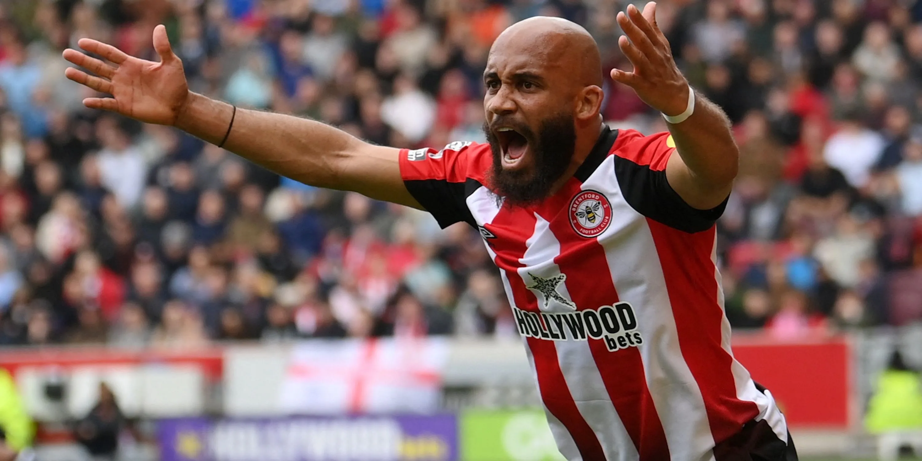 Bryan Mbeumo, mục tiêu chuyển nhượng của Newcastle, trong màu áo Brentford