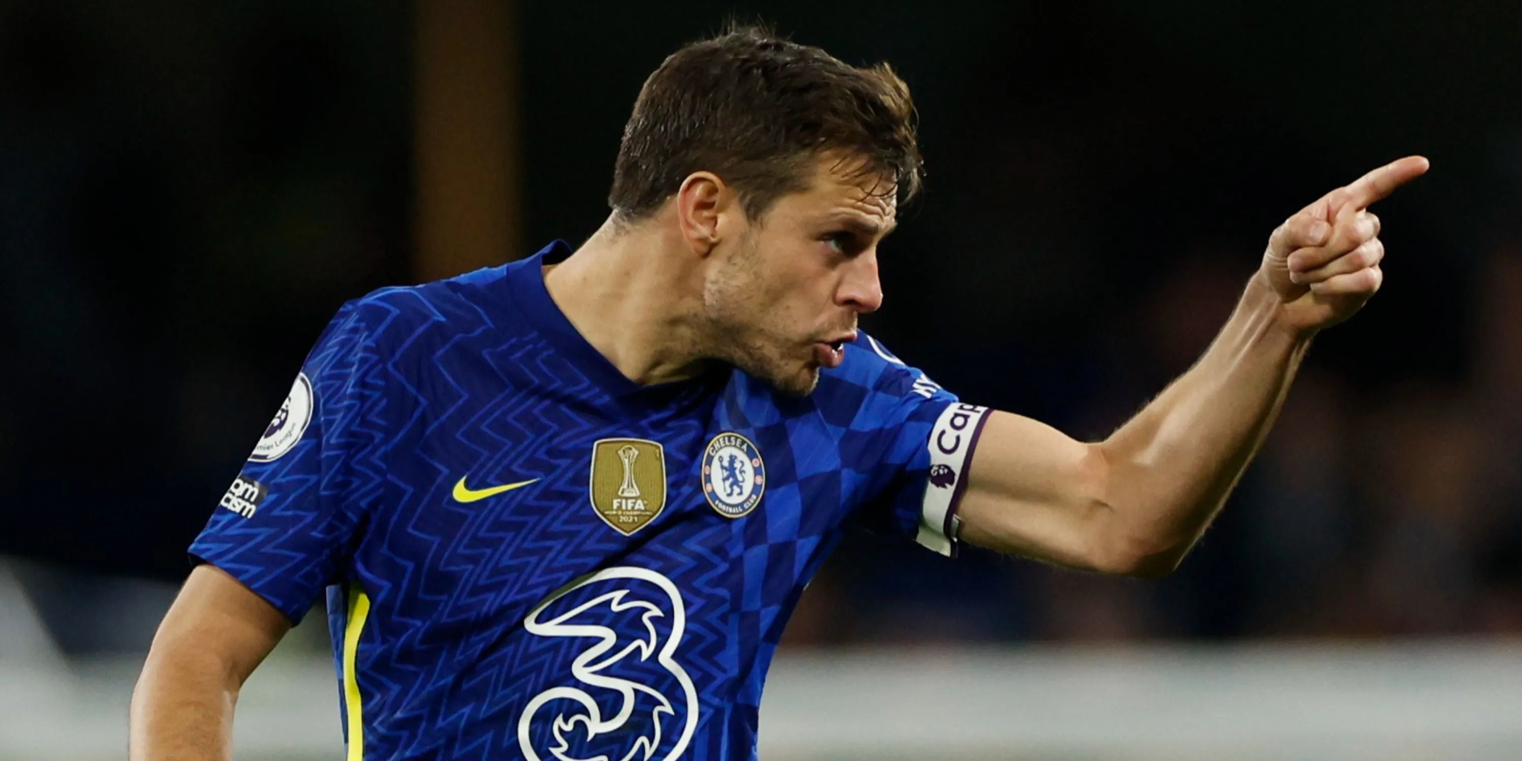 Hậu vệ Cesar Azpilicueta của Chelsea thể hiện cảm xúc