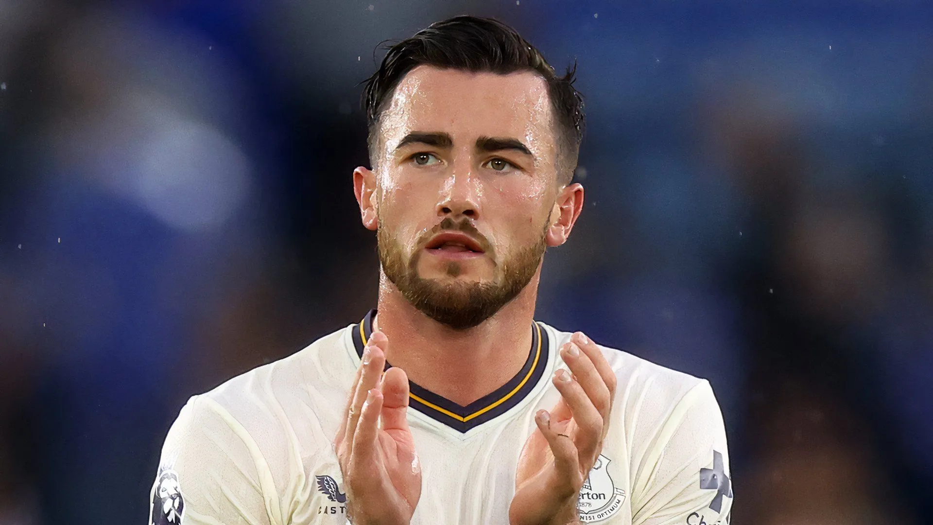 Jack Harrison trong màu áo Everton, câu lạc bộ anh thi đấu dưới dạng cho mượn từ Leeds United