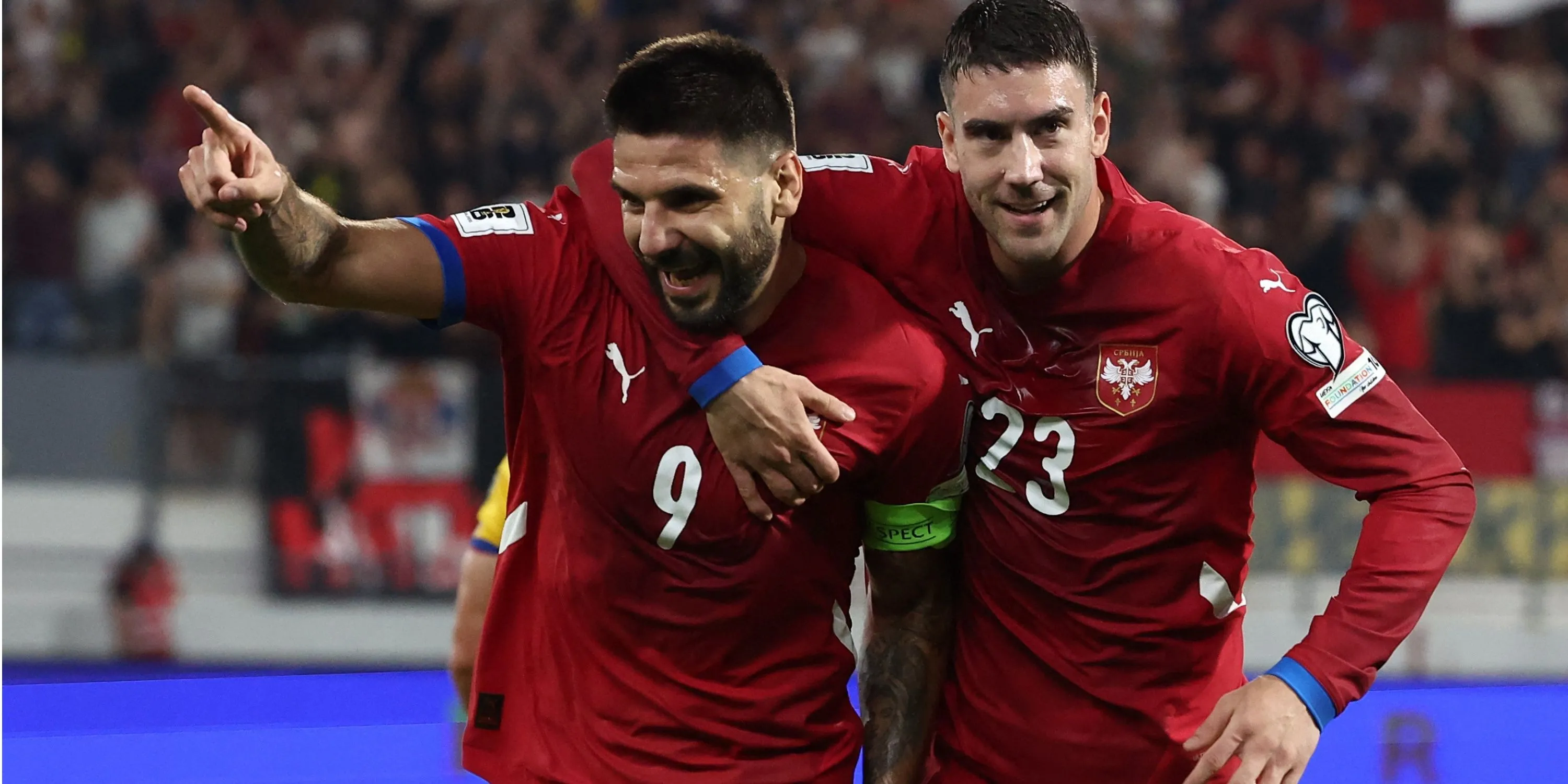 Aleksandar Mitrovic thể hiện phong độ đỉnh cao khi khoác áo đội tuyển Serbia