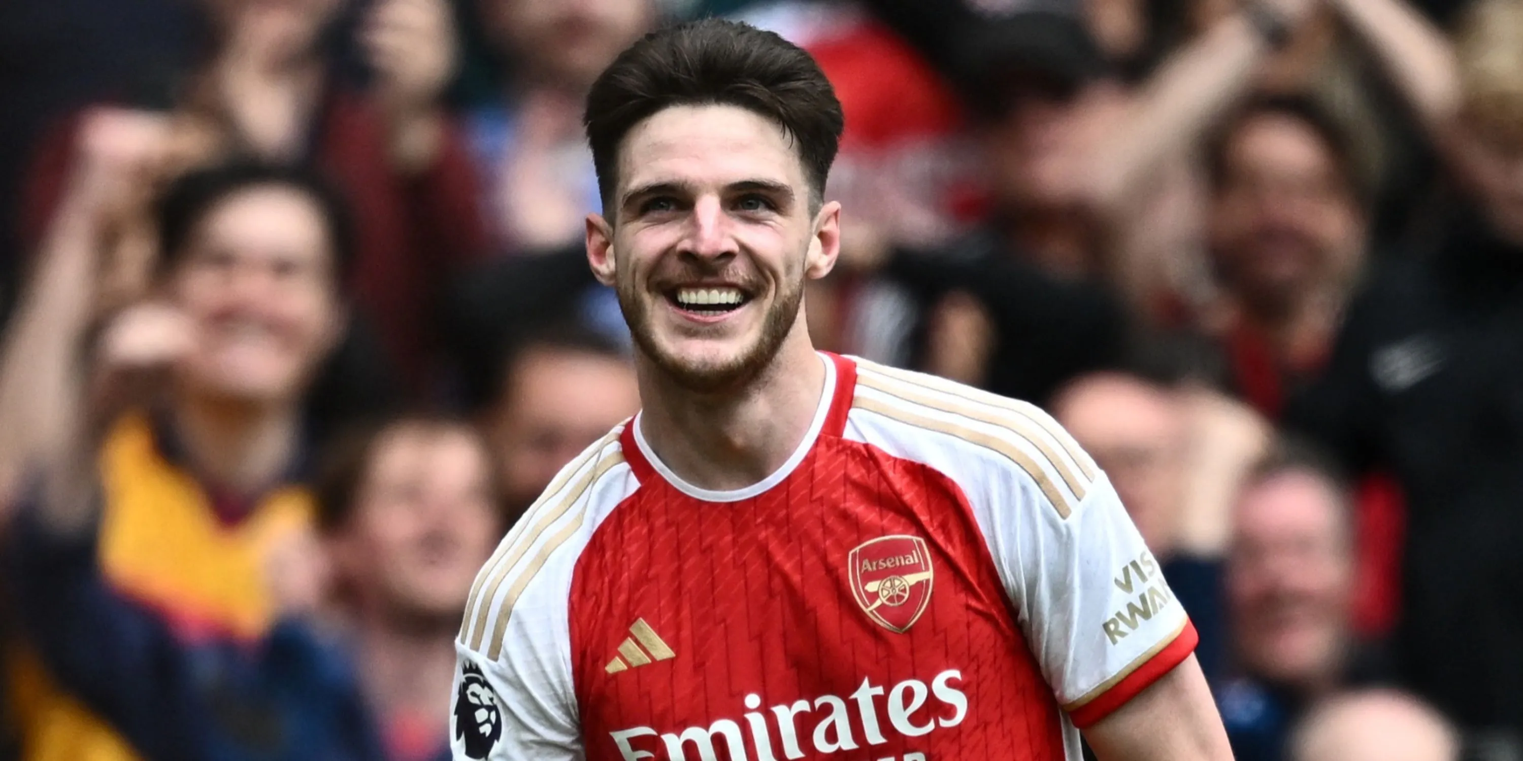 Declan Rice ăn mừng bàn thắng cho Arsenal trong trận gặp Bournemouth