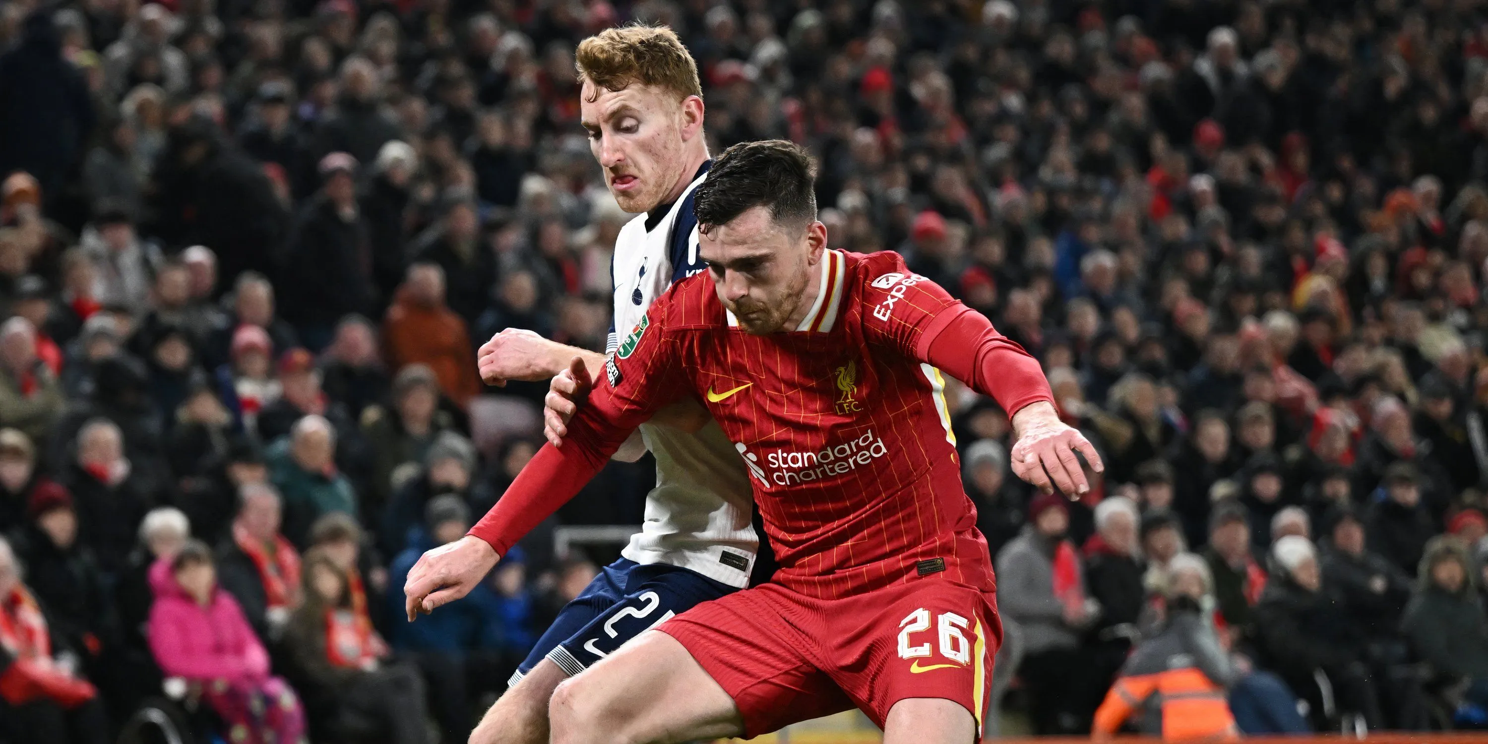 Dejan Kulusevski thi đấu ấn tượng cho Tottenham, hình mẫu tiền vệ đa năng mà Harvey Elliott có thể học hỏi.