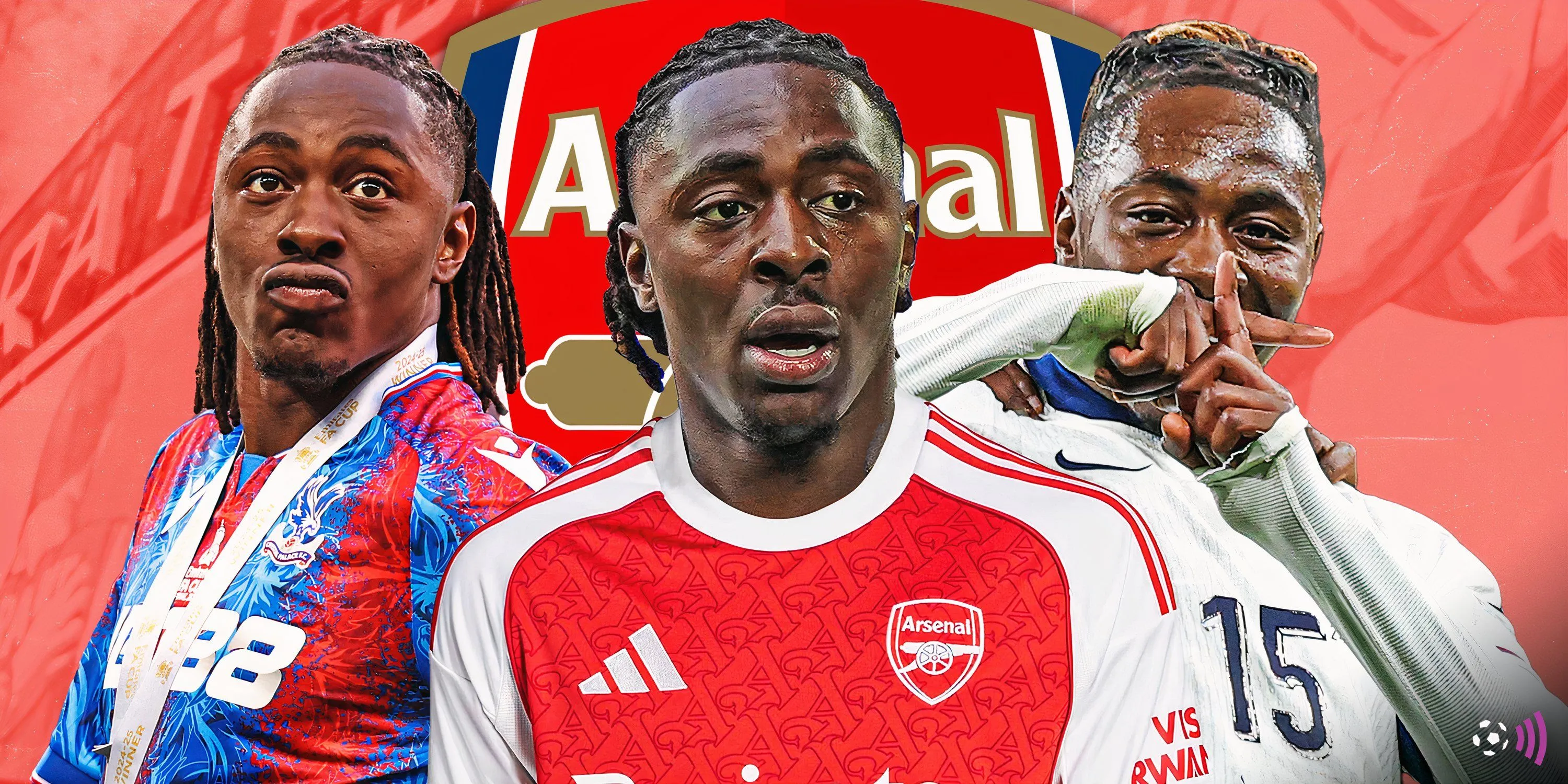 Eberechi Eze trong bộ đồ thi đấu của Arsenal được thiết kế