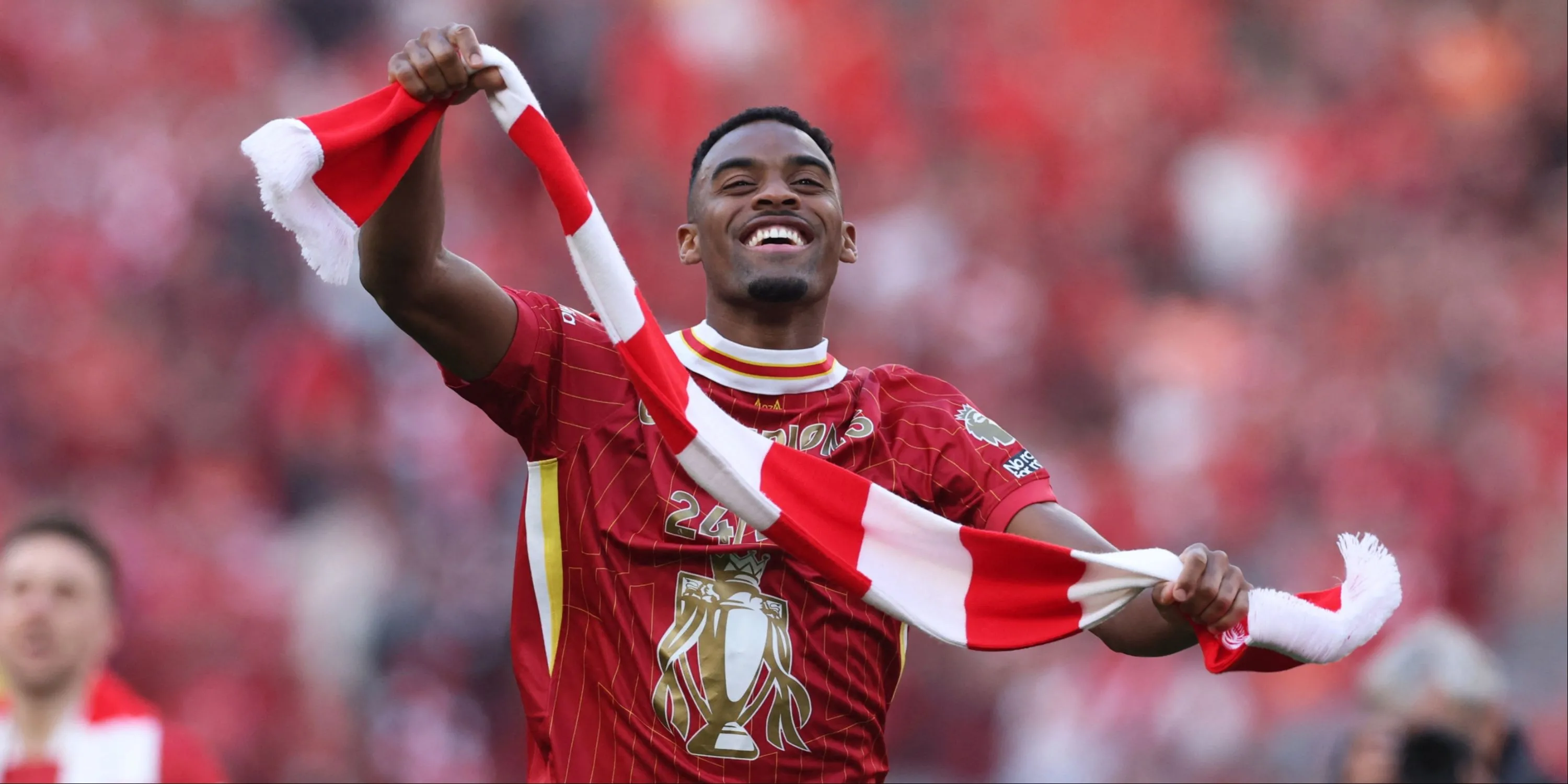Gravenberch trong màu áo Liverpool