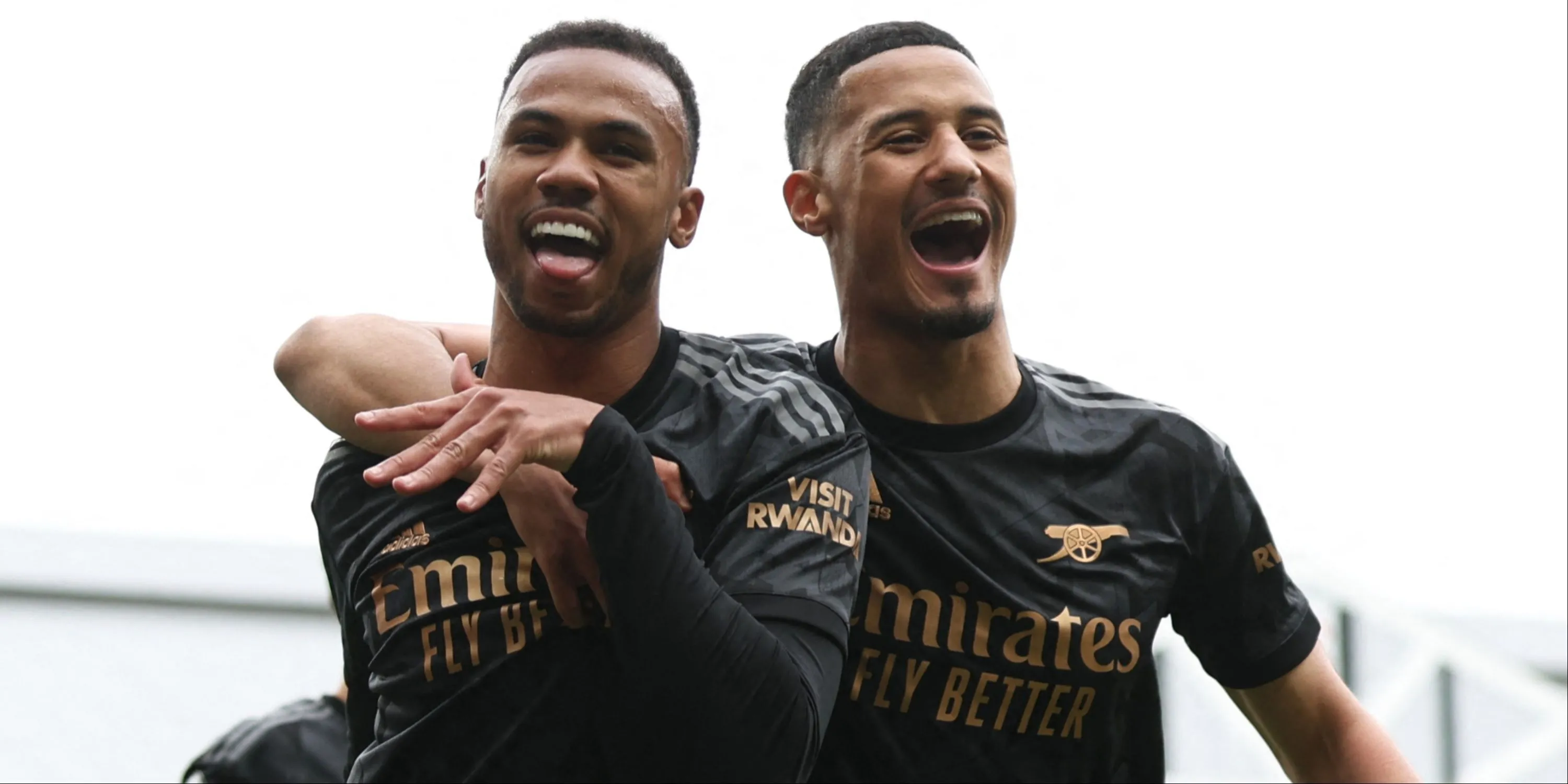 William Saliba và Gabriel trong màu áo Arsenal